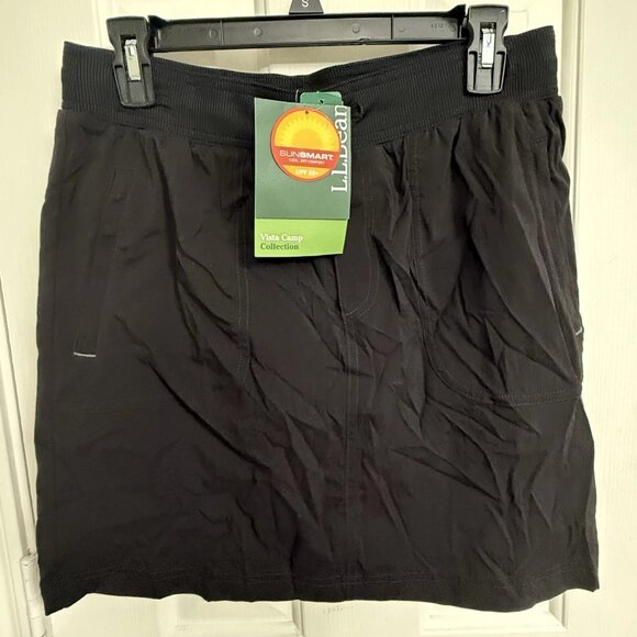 L.L.Bean Vista Camp Skort Skirt Women’s S, UPF 50 Hiking Black - Picture 1 of 3